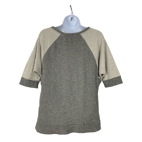 Calvin Klein Performance Womens Heather Gray & Beige Raglan Sleeve Top Medium - Picture 5 of 11